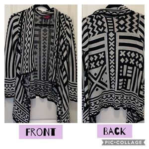 Black & White Geometric Cardigan